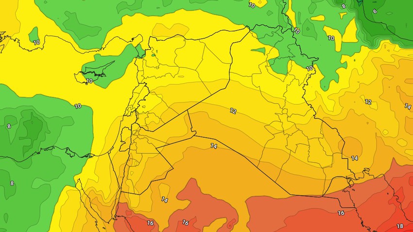 العراق | كُتلة هوائية مُعتدلة تؤثر على البلاد في النصف الثاني من الأسبوع وازدياد برودة الأجواء ليلاً
