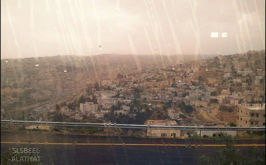 أمطار طينية في مدينة السلط - تصوير سلسبيل العطيات