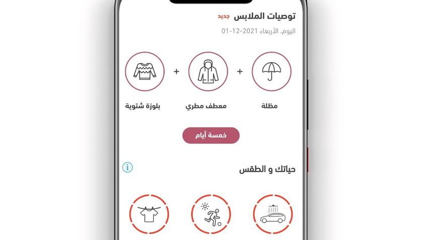 Have you chosen the right clothes for the rainy weather today? The clothing recommendations service from Arabia Weather made it easy for you