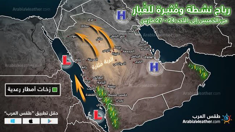 تنبيه من الغبار على غرب المملكة نهاية الاسبوع تنبيه من الغبار على غرب المملكة نهاية الاسبوع