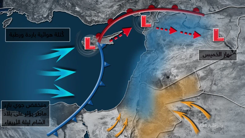 تفاصيل أولية - أجواء ربيعية لطيفة تسبق مُنخفض جوي بمشيئة الله تفاصيل أولية - أجواء ربيعية لطيفة تسبق مُنخفض جوي بمشيئة الله