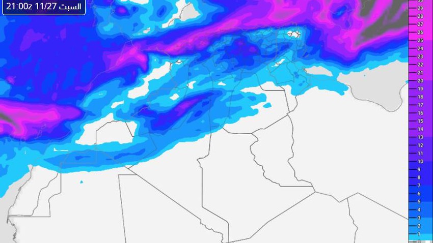 Good tidings continue in Algeria..a new cold air front crosses the country during the weekend