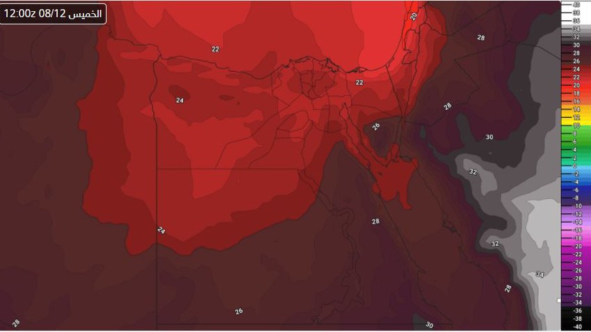 مصر | طقس صيفي اعتيادي ودرجات حرارة أعلى بقليل من مُعدلاتها الطبيعية في عموم المناطق الخميس