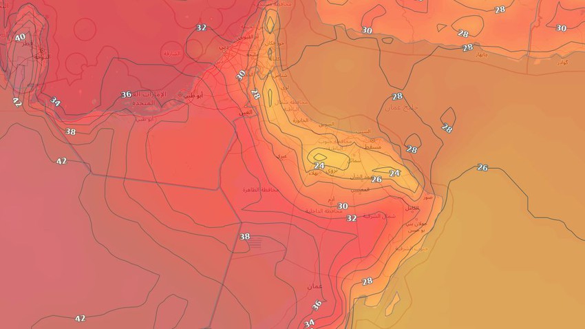 سلطنة عُمان | إبان تأثير الموجة الشرقية .. هبوط كبير مُتوقع في درجات الحرارة إلى مستويات غير مُعهودة لشهر يوليو في العديد من المناطق