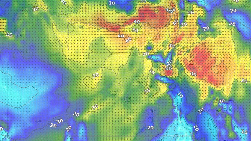 Sunday | An extension of an air depression that affects Egypt is accompanied by many weather phenomena