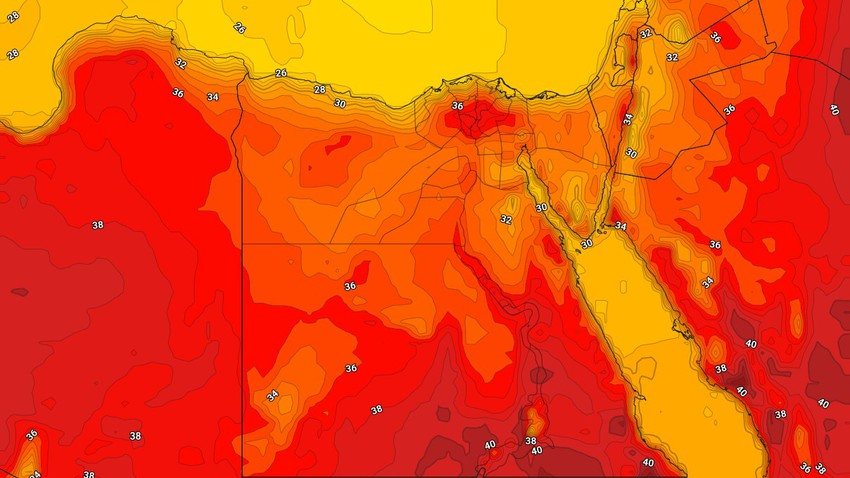 Egypt: High temperatures throughout the weekend