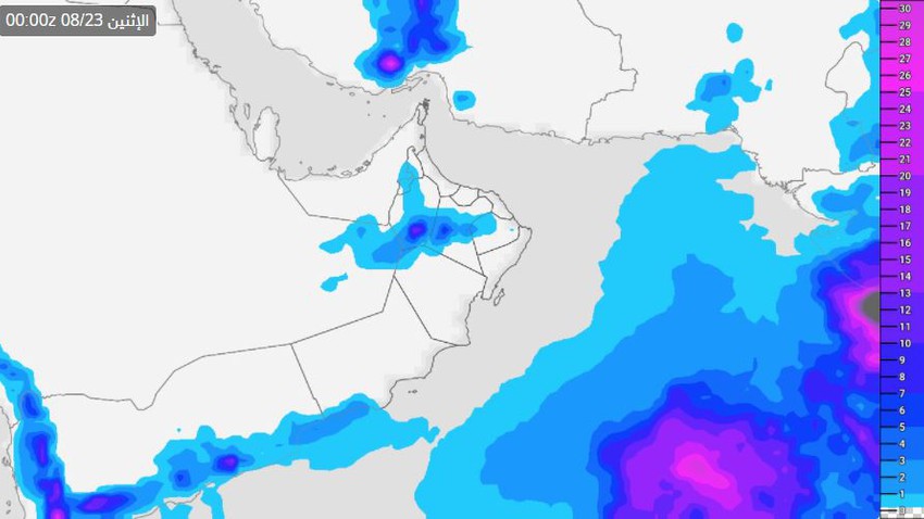 سلطنة عُمان | اتساع رقعة الأمطار الرعدية الأحد لتشمل مناطق جديدة .. تفاصيل