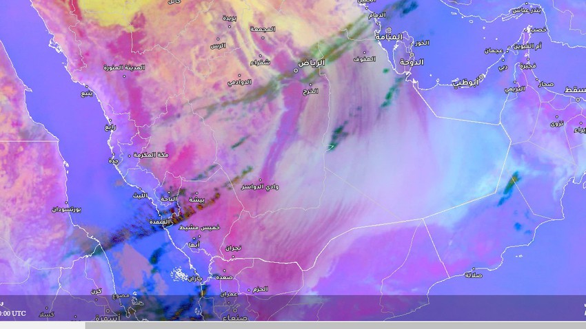 Arabie Saoudite : Matin poussiéreux dans de nombreuses régions.. la masse froide s&#39;approfondit et forme des vagues de poussière dans certaines parties du Royaume