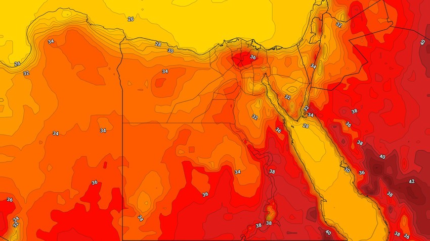 Egypt: A drop in temperatures and normal summer weather in most regions this weekend