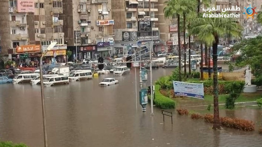 Weather of Arabia: The rain falling on Alexandria during the last case exceeds five times its monthly average