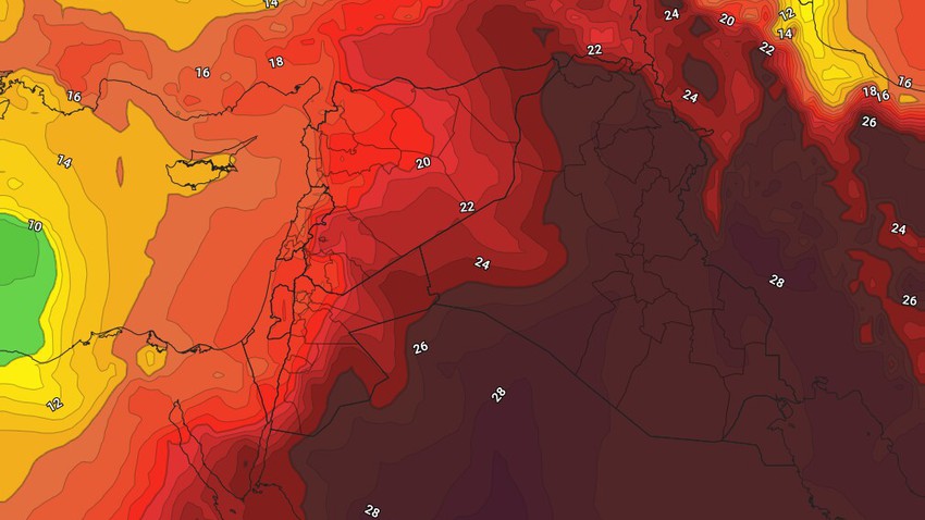 Iraq | A rise in temperatures and very hot weather in most areas during the coming days