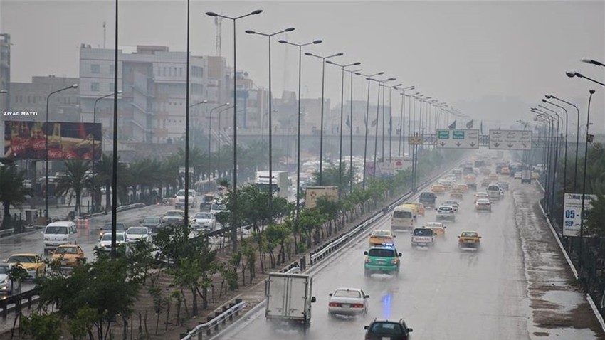 العراق: أمطار خفيفة مُحتملة ساعات الفجر و الصباح الباكر من يوم الخميس على العاصمة بغداد