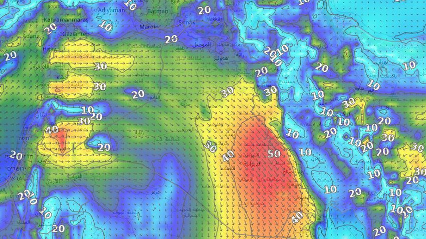Iraq: An air mass that is less hot than usual will affect the country, amid wind activity in many areas in the coming days