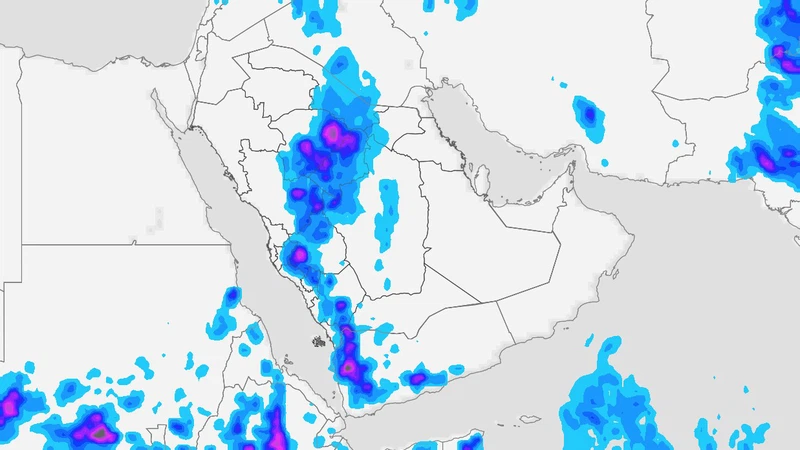السعودية: المناطق المشمولة بتوقعات الأمطار الرعدية في المملكة يوم الثلاثاء 30-5-2023