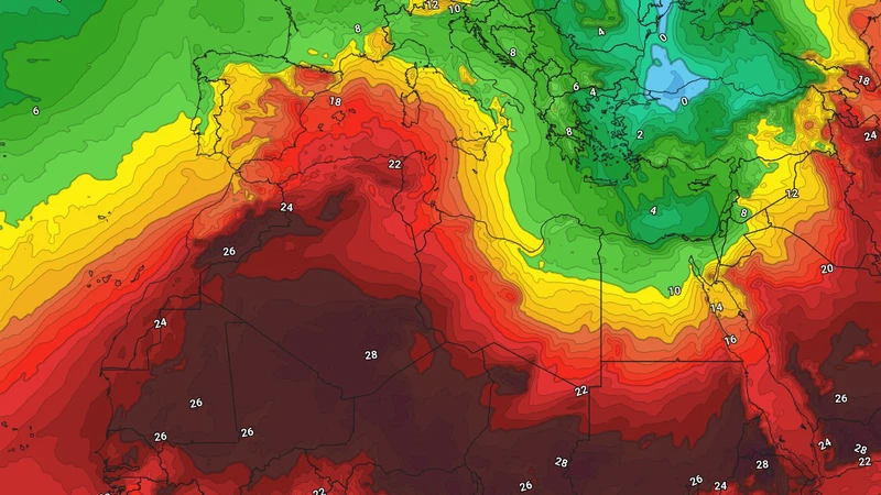 موجة حارة تاريخية تؤثر على المغرب و درجات حرارة تقارب 40 درجة في أبريل! | طقس العرب موجة حارة تاريخية تؤثر على المغرب و درجات حرارة تقارب 40 درجة في أبريل! | طقس العرب