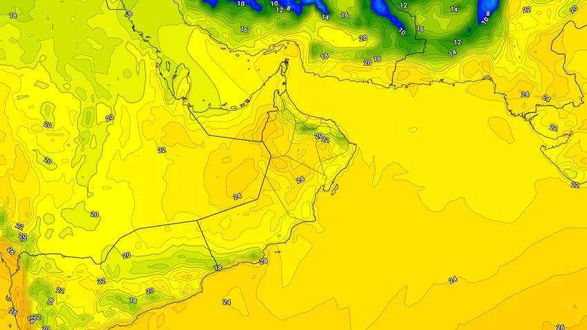 سلطنة عُمان : تفاصيل حالة الطقس المُرتقبة في ولايات السلطنة يوم الثلاثاء 15-02-2022