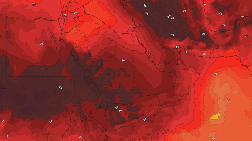 Saudi Arabia: An autumn air mass affects parts of the north and center of the Kingdom on Thursday