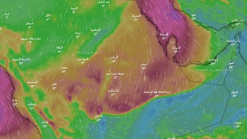 السعودية | تقلبات جوية مُعتبرة وأمطار رعدية وموجات غبارية مُتوقعة في بعض المناطق يوم الأربعاء