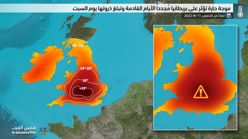 إشتداد الموجة الحارّة على بريطانيا وسط إعلان عن حالة تاريخية من الجفاف في إنجلترا