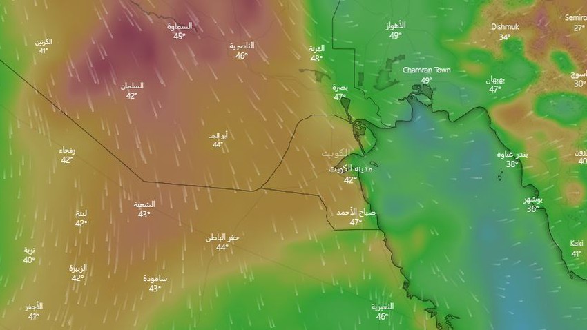 Kuwait: Hot to very hot weather and rising dust in desert areas on Tuesday
