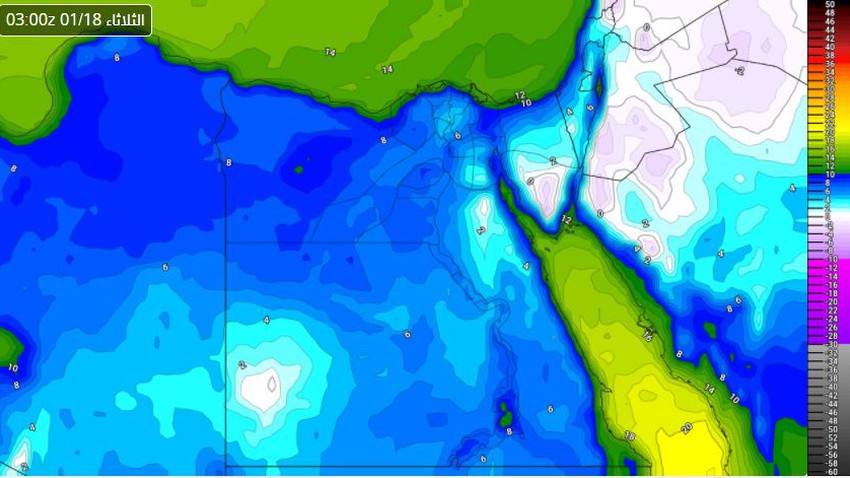 Egypt&#39;s weather: the cold front is moving south, and freezing polar winds are rushing into the country on Monday