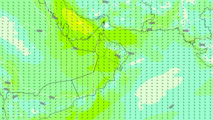 سلطنة عُمان : انخفاض على درجات الحرارة ونشاط لافت للرياح الشمالية الغربية يوم الإثنين