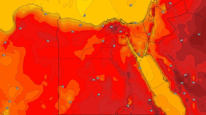 Egypt | Very hot weather all over the coming days, with the formation of water mist in the early morning hours in some areas