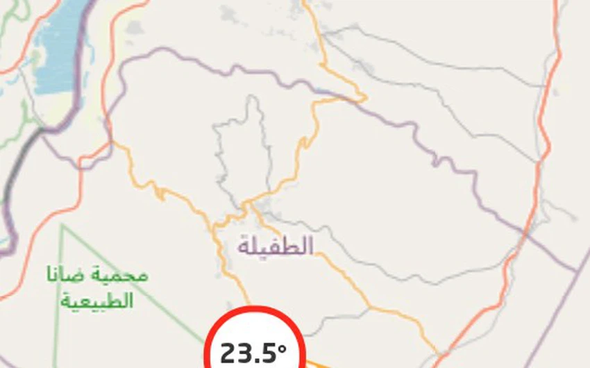 Jordan Twentieth temperatures experienced in most regions of the Kingdom recorded 23 degrees in the highlands