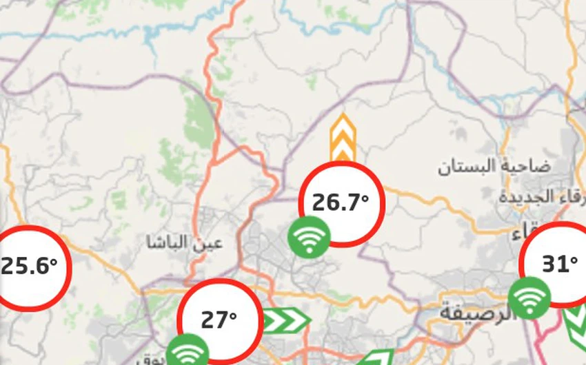 الأردن | درجات حرارة عشرينية تشهدها معظم مناطق المملكة سجلت 23 درجة في المرتفعات
