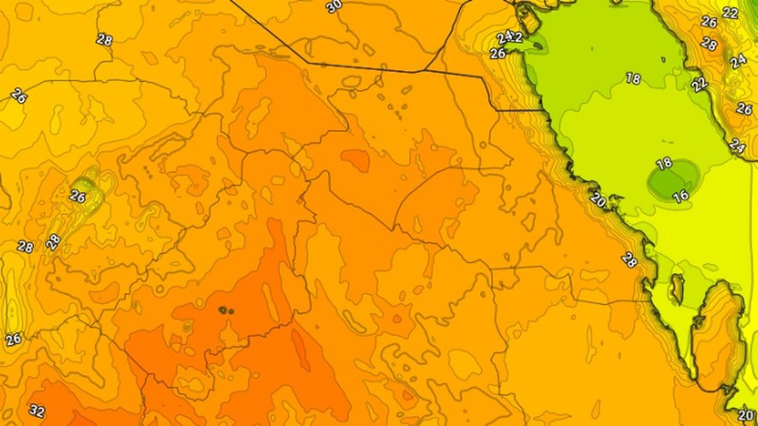 Kuwait | Temperatures exceed the mid-twenties...More rise in temperatures and warm weather Thursday