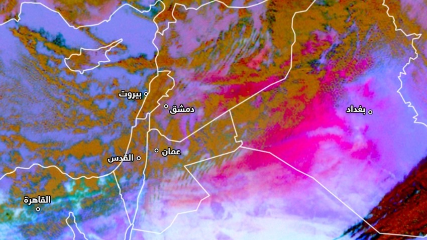 العراق - تحديث الساعة 4:20 عصراً | عواصف رملية تغطي المناطق الغربية وهذا المسار المتوقع لها الساعات القادمة  