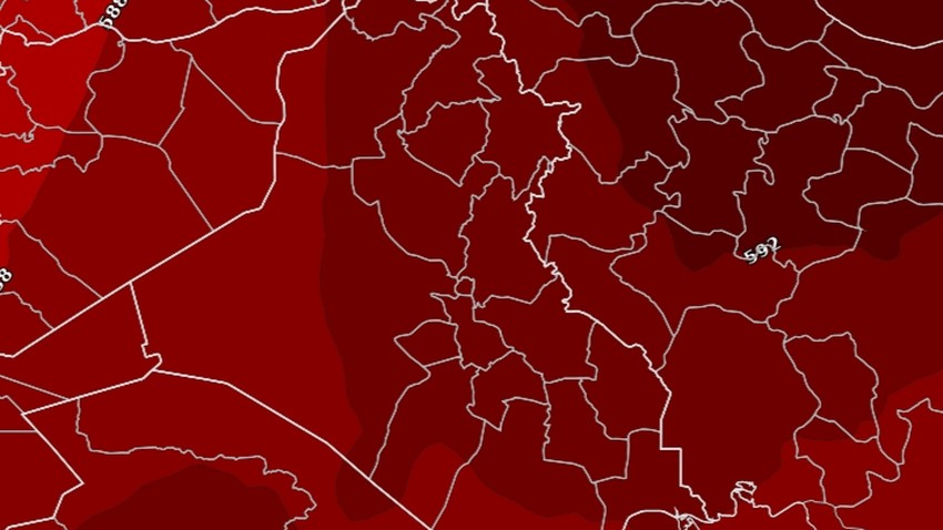 Irak - Week-end | Augmentation de l&#39;impact de la masse d&#39;air extrêmement chaud et des températures dépassant le milieu des années quarante à Bagdad