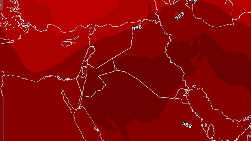 الأردن - نهاية الأسبوع | استمرار تأثير الكتلة الهوائية الحارة مع نشاط للرياح الشمالية الغربية عصراً ومساءً  