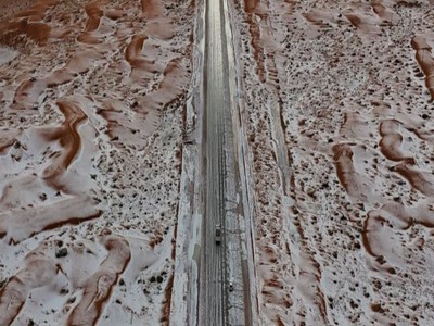 Saudi Arabia | Al-Jawf Desert Witnesses Historic Hail, Raising Concerns About Climate Change (Photos)