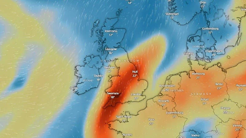 سحابة من ثاني أكسيد الكبريت فوق بريطانيا بعد ثوران بركاني في أيسلندا سحابة من ثاني أكسيد الكبريت فوق بريطانيا بعد ثوران بركاني في أيسلندا