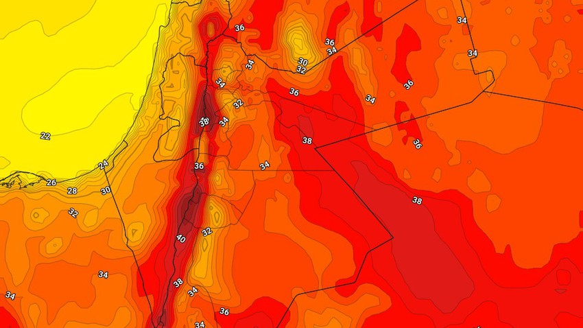 Jordan | The effect of the hot air mass continues Saturday