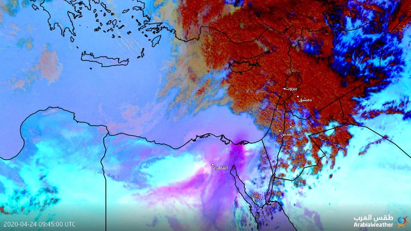تحديث | عاصفة رملية تتشكل فوق الأراضي المصرية وتتحرك تدريجيًا اتجاه الأردن تحديث | عاصفة رملية تتشكل فوق الأراضي المصرية وتتحرك تدريجيًا اتجاه الأردن