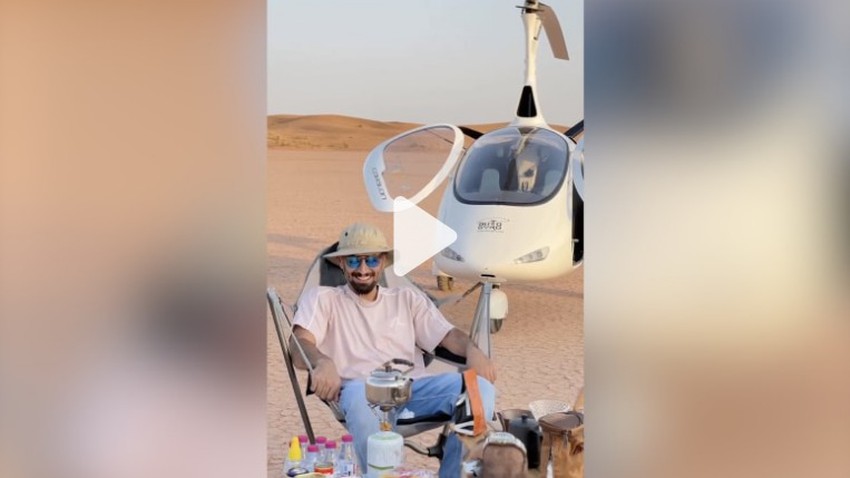 بالفيديو | "كشتة" بالطائرات وفطور من نوع آخر في أجواء الصحراء السعودية