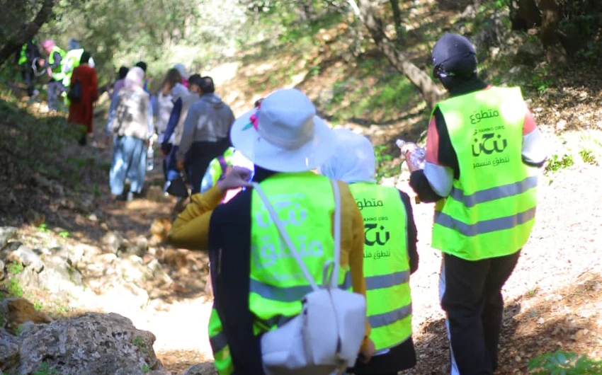 مبادرة " سياحتنا بهمتنا " تنظم مسيرا بيئيا سياحيا في غابة برقش بلواء الكورة في إربد
