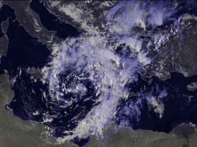Is a subtropical storm similar to Daniel forming in the Mediterranean?
