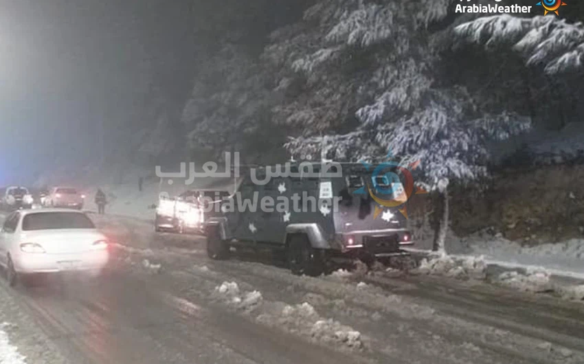 Watch clips of Nassam Al-Watan on time to deal with the polar depression affecting Jordan