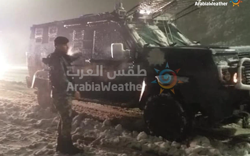 Watch clips of Nassam Al-Watan on time to deal with the polar depression affecting Jordan