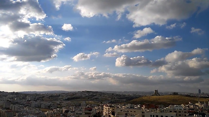 الأردن | امتداد كُتلة هوائية لطيفة الحرارة نهاية الأسبوع و زخات أمطار متفرقة وعشوائية يوم الأحد