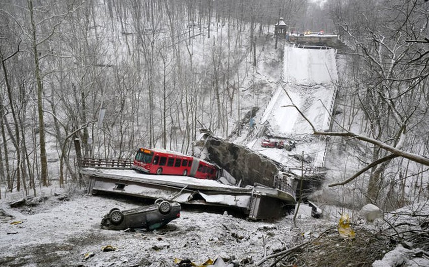Images | L&#39;effondrement d&#39;un pont enneigé à Pittsburgh, aux États-Unis, fait 10 blessés et révèle la faiblesse des infrastructures du pays