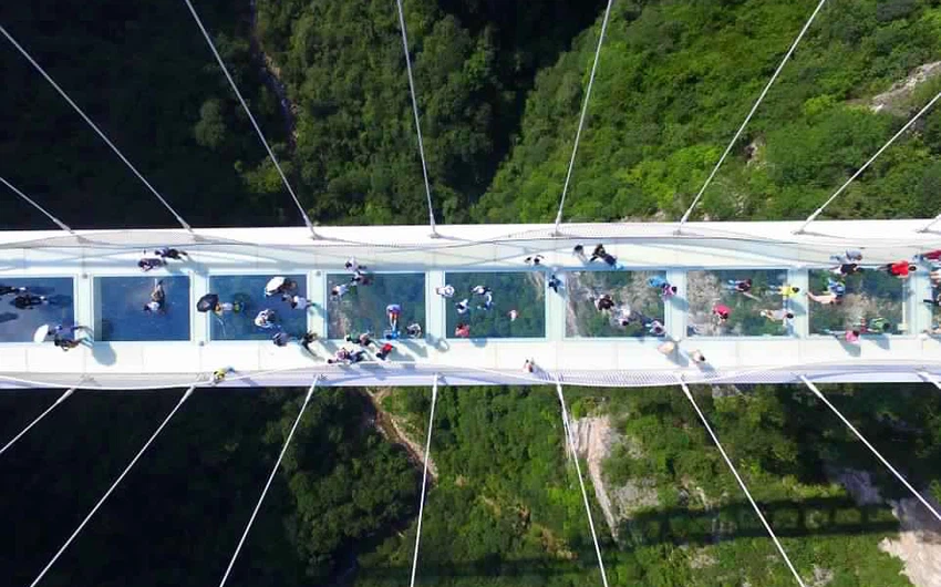The longest and highest glass bridge in the world.. in China