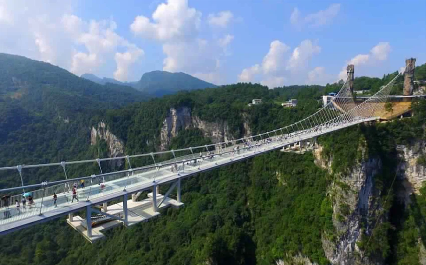 The longest and highest glass bridge in the world.. in China