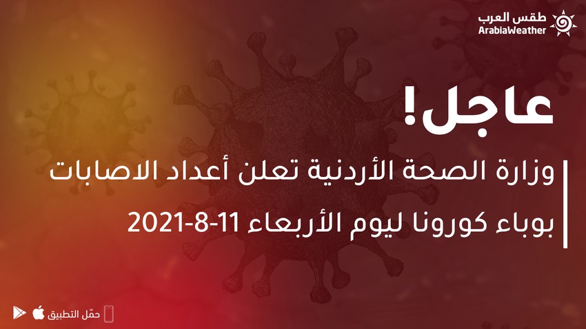 وزارة الصحة الأردنية تعلن أعداد الاصابات بوباء كورونا ليوم الأربعاء 11-8-2021