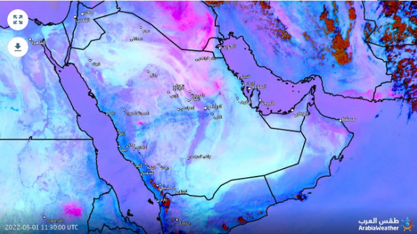 Important - Arabie Saoudite | La poussière de l&#39;Irak se glisse à nouveau vers le royaume et des effets possibles sur la région orientale au cours des prochaines 24 heures