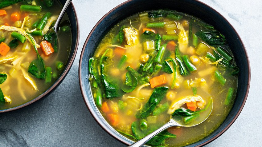 Ramadan soups | Golden chicken soup with vegetables