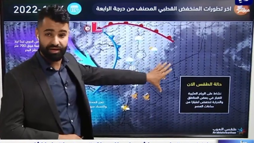 مداخلة تلفزيونية - رؤيا | آخر تطورات المنخفض الجوي واقترابه من الأردن مع الزميل وائل حكيم